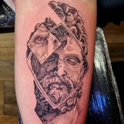 untitled - Black & Grey Line Work tattoo