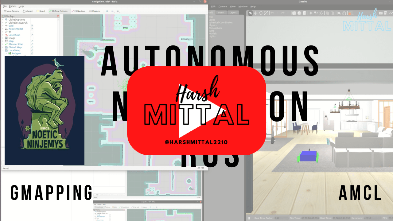 Autonomous Navigation in ROS (SLAM) Video
