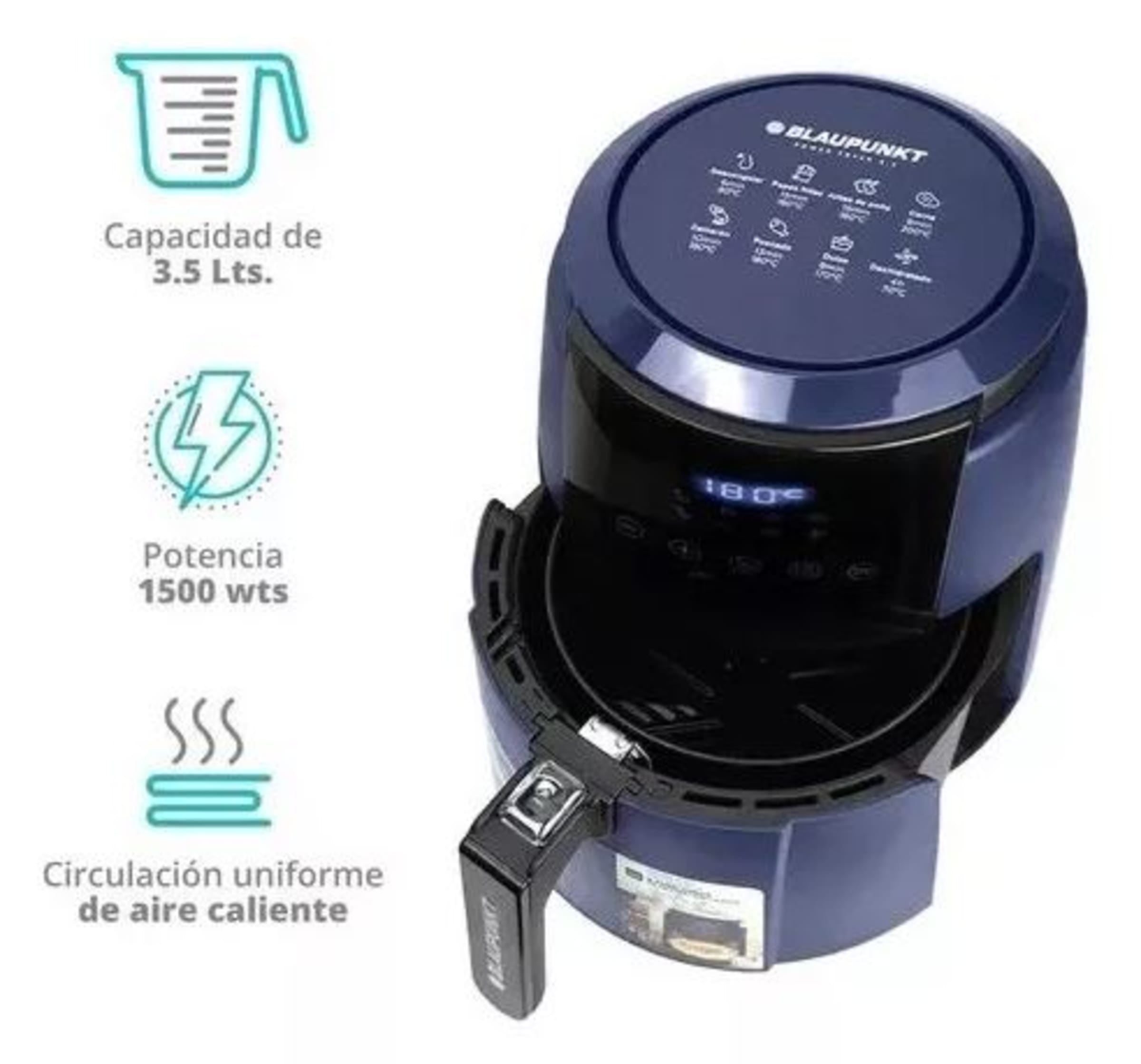 Freidora De Aire Sin Aceite Blaupunkt 4.5 lt