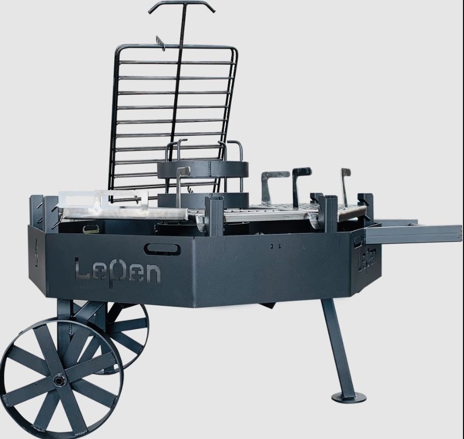 Fogonero Asador Octogonal Premium Con Ruedas
