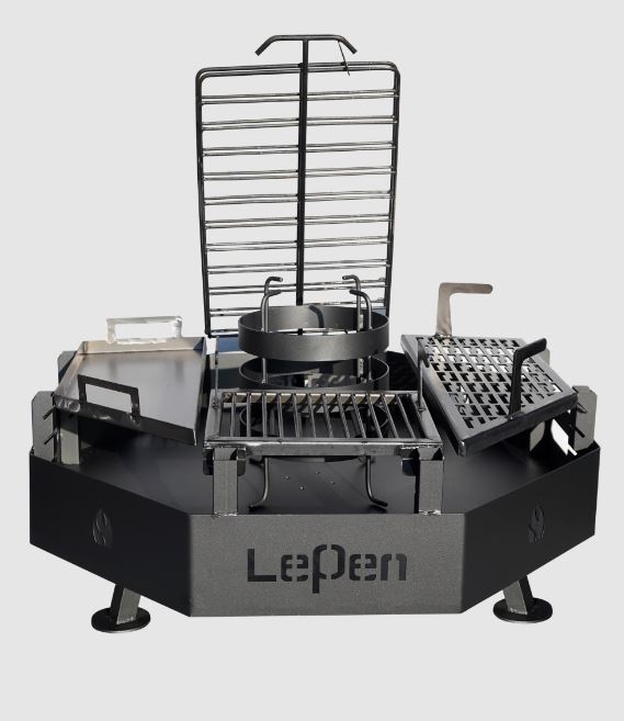 Fogonero Asador Octogonal Premium Con Patas