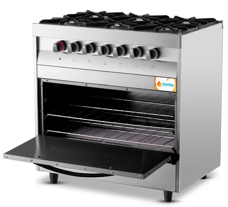 Cocina A Gas 6 Hornallas Puerta Lisa