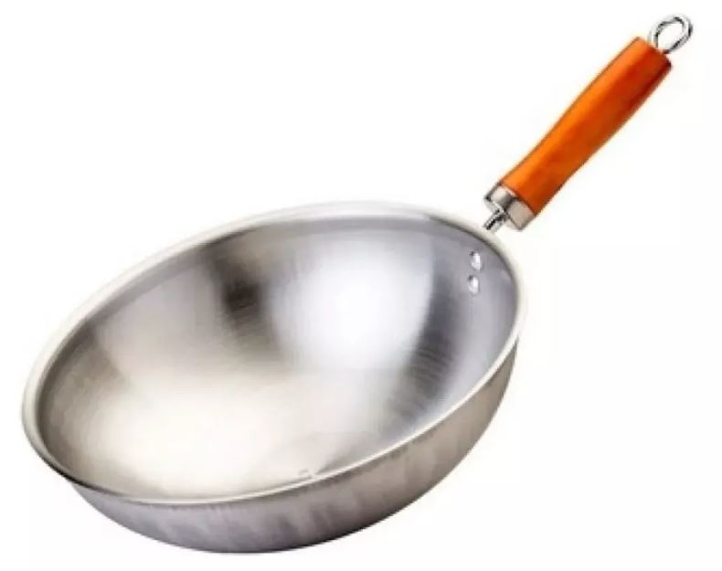 Wok Sartén Acero Inoxidable 30 cm
