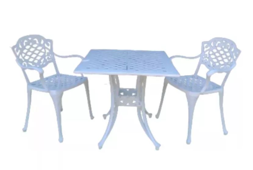Juego De Jardín Chateu Mesa 70 x 70 cm + 2 Sillas