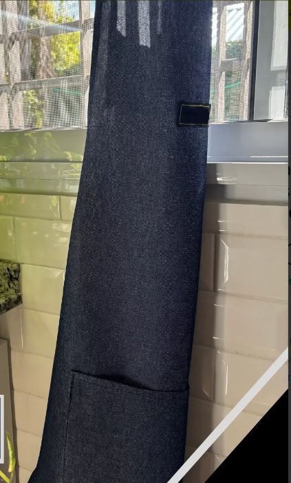 Delantal Cocina Jean Liso Unisex.