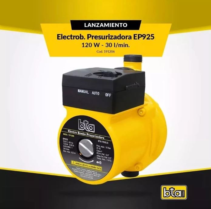 Bomba Presurizadora Elevadora 120W