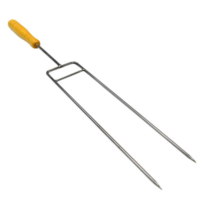 Pinche Doble Acero Inoxidable Y Mango De Madera