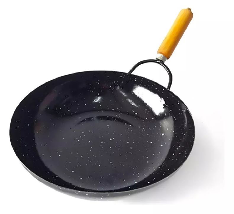 Wok Sartén Enlozado Mango Madera 28 cm