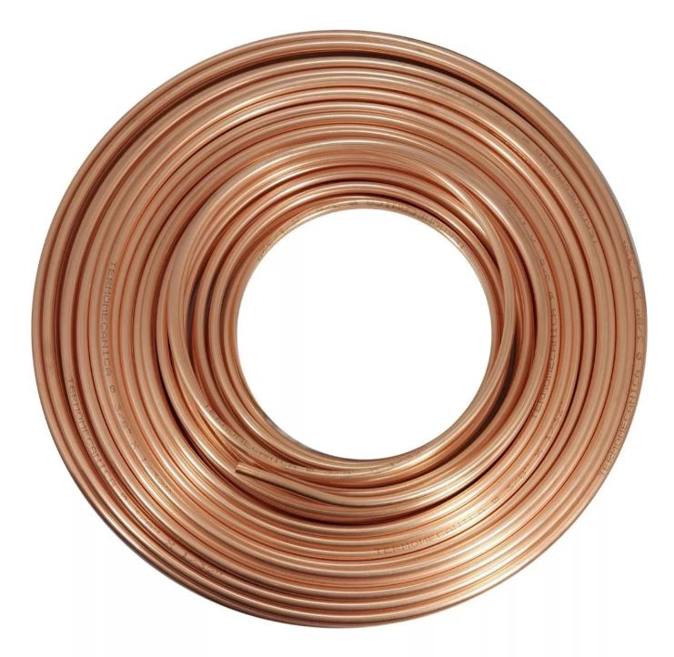 Rollo Cerrado 15 Mt. 5/8" 0.8mm Caño Cobre Refrigeracion.