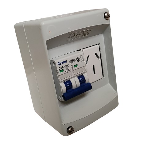 Caja Exteriror Con Térmica Y Toma Corriente De 20 A. Para Split Hasta 6.000 frig.