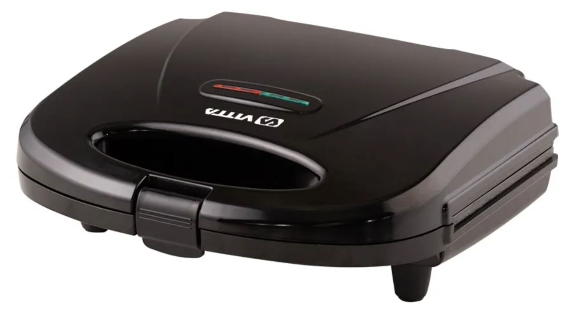 Sandwichera Negra Tostadora Antiadherente 700w Vitta
