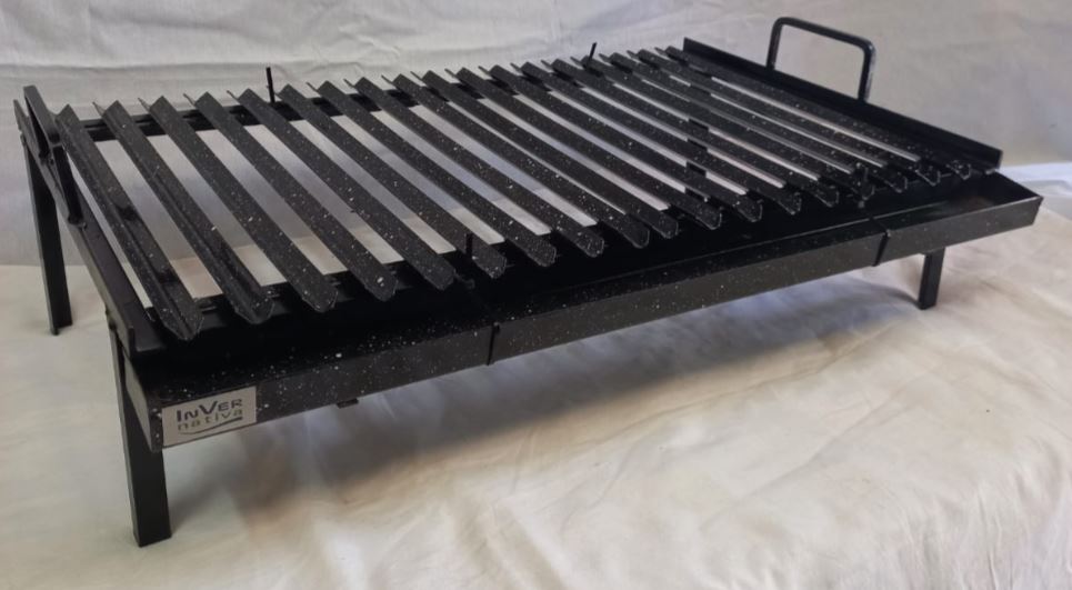 Parrilla Modular Enlozada Con Colector De Grasa 75 x 50 cm