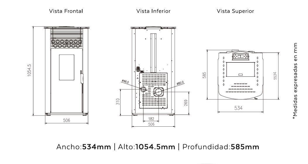Estufa A Pellet Electrónica Con Wifi ECO-12