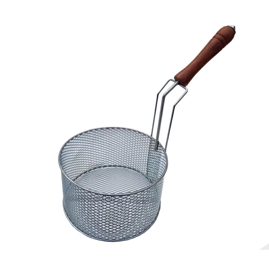 Canasto Freidor Con Mango De Madera 22 cm - SO | Jotaté Climatización