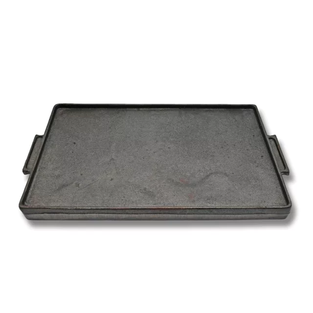 Plancha Grillada Y Lisa Rectangular 44 x 27,5 cm Fundición