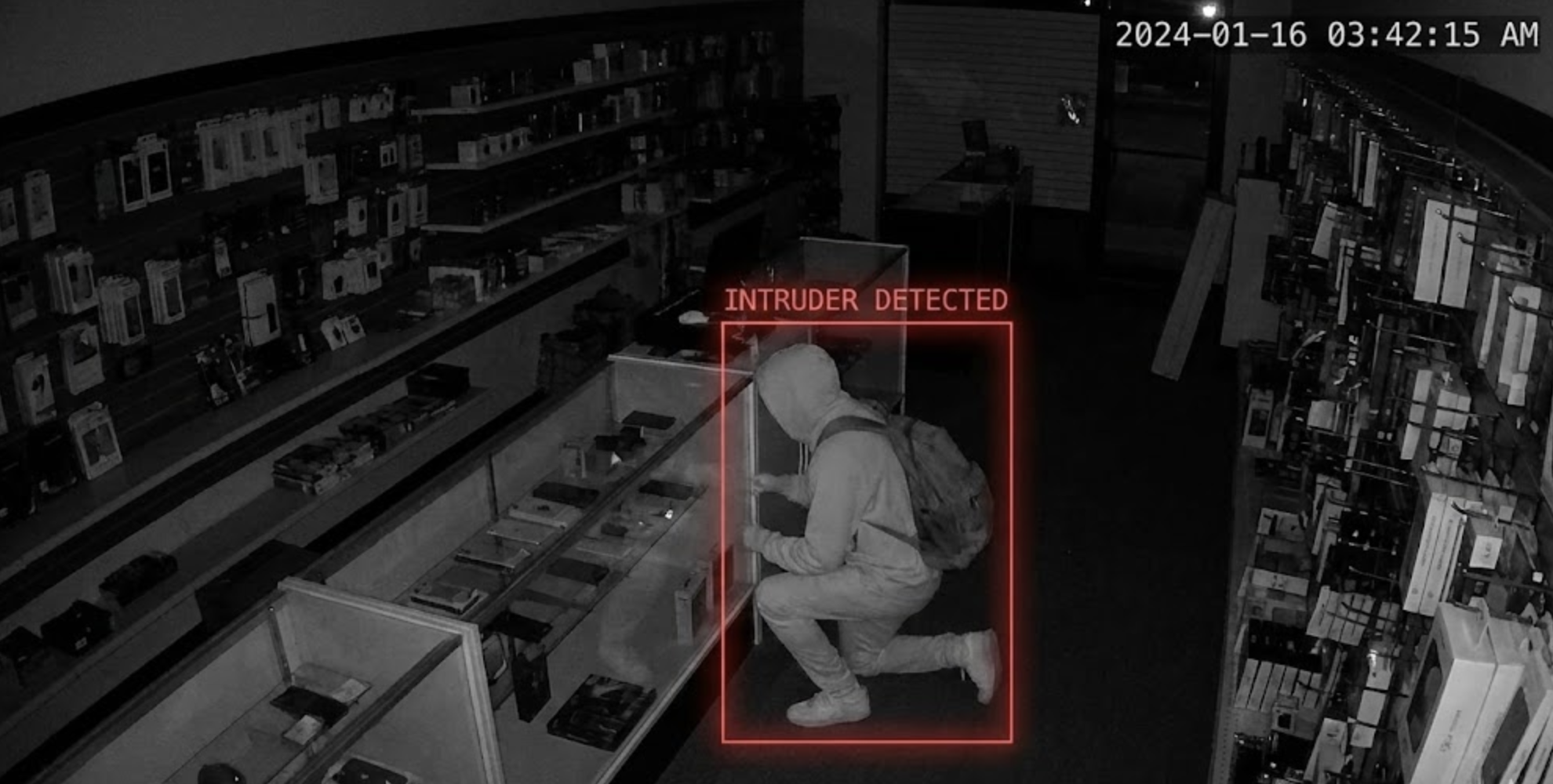 Security surveillance setup illustration