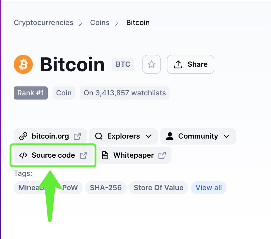 Source Code Location on CMC