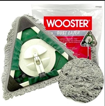Почему удалитель пыли Wooster Dust Eater удобен на больших площадях: 16 дюймов и доступ в углы