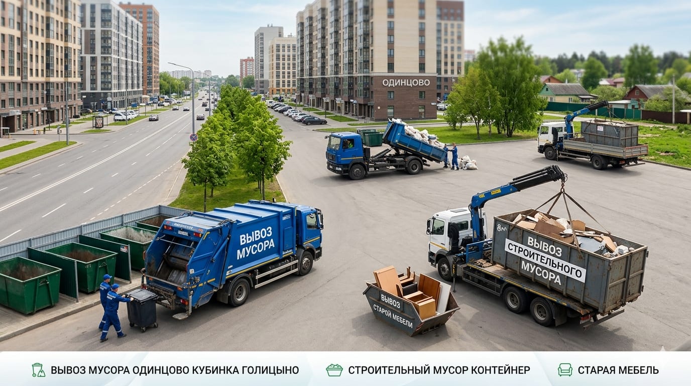 Вывоз строительного мусора Одинцово быстро и недорого