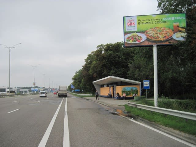 Київ - Бориспільське шосе з м.Бориспіль (30+050, перед зупинкою с.Чубинське ) в напрямку м. Київ