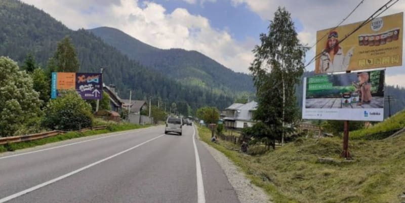 Татарів - Татарів . Траса Н-09 Мукачево-Львів, після бази МВД, напрямок руху на Буковель