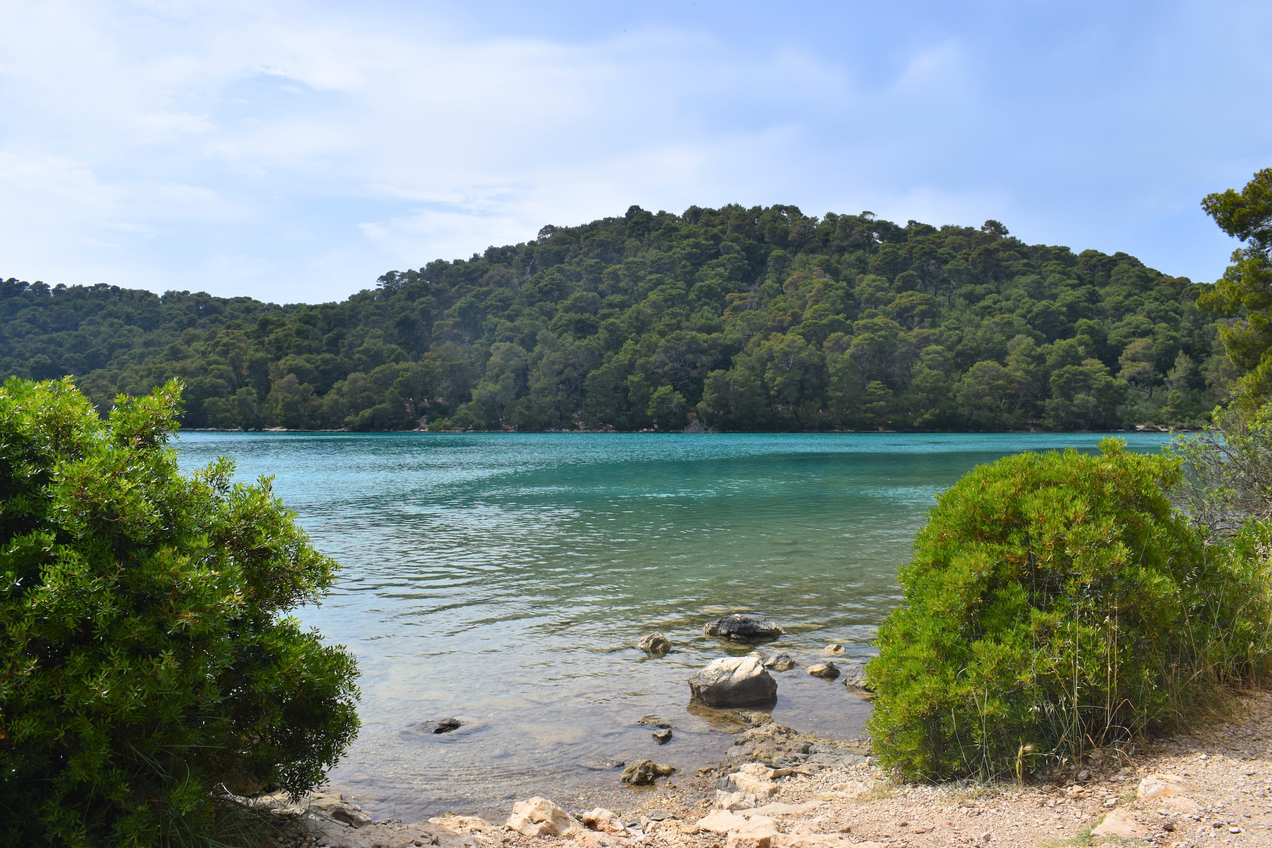 crystal clear waters at Mljet Island