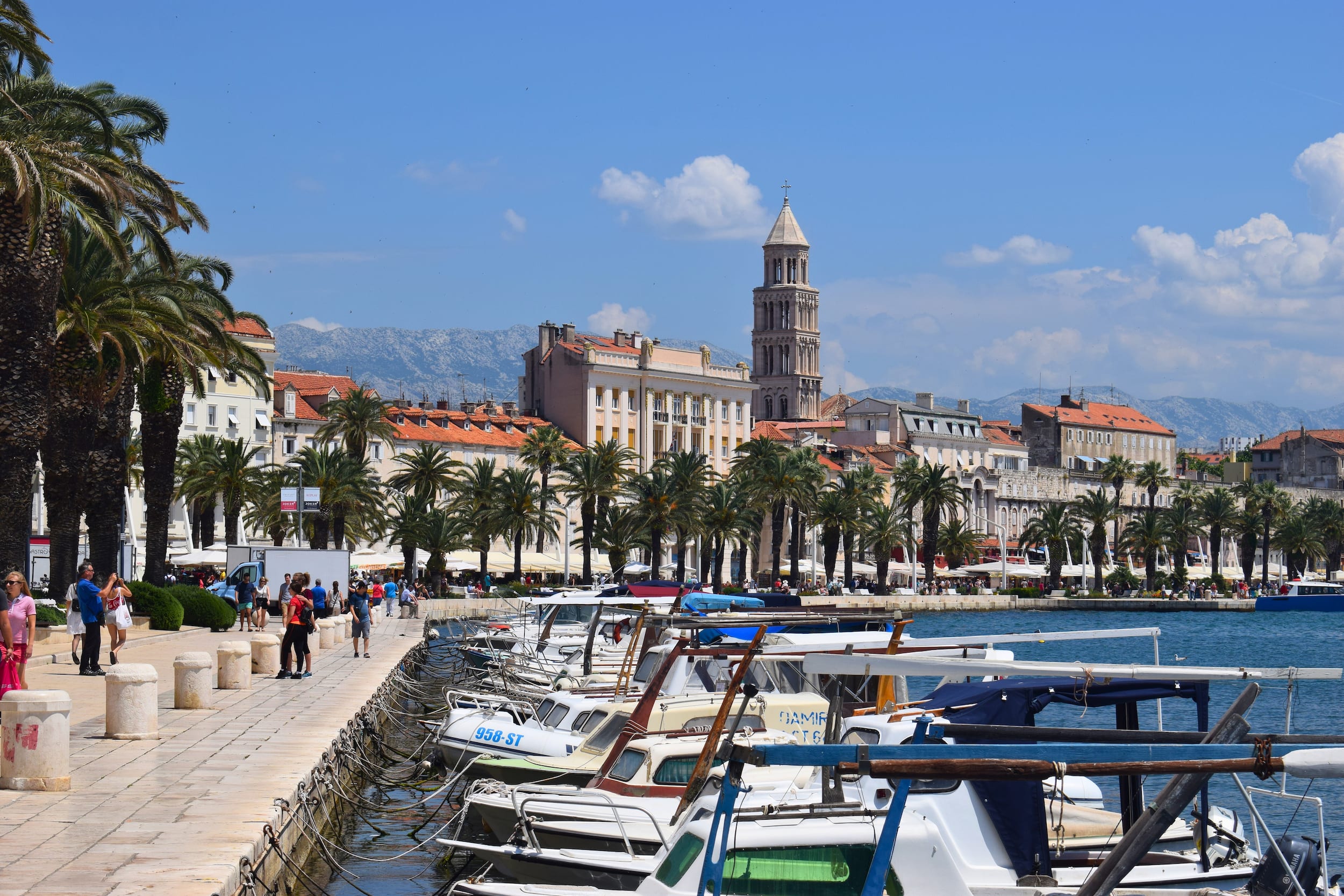 walking promenade in Split, Croatia