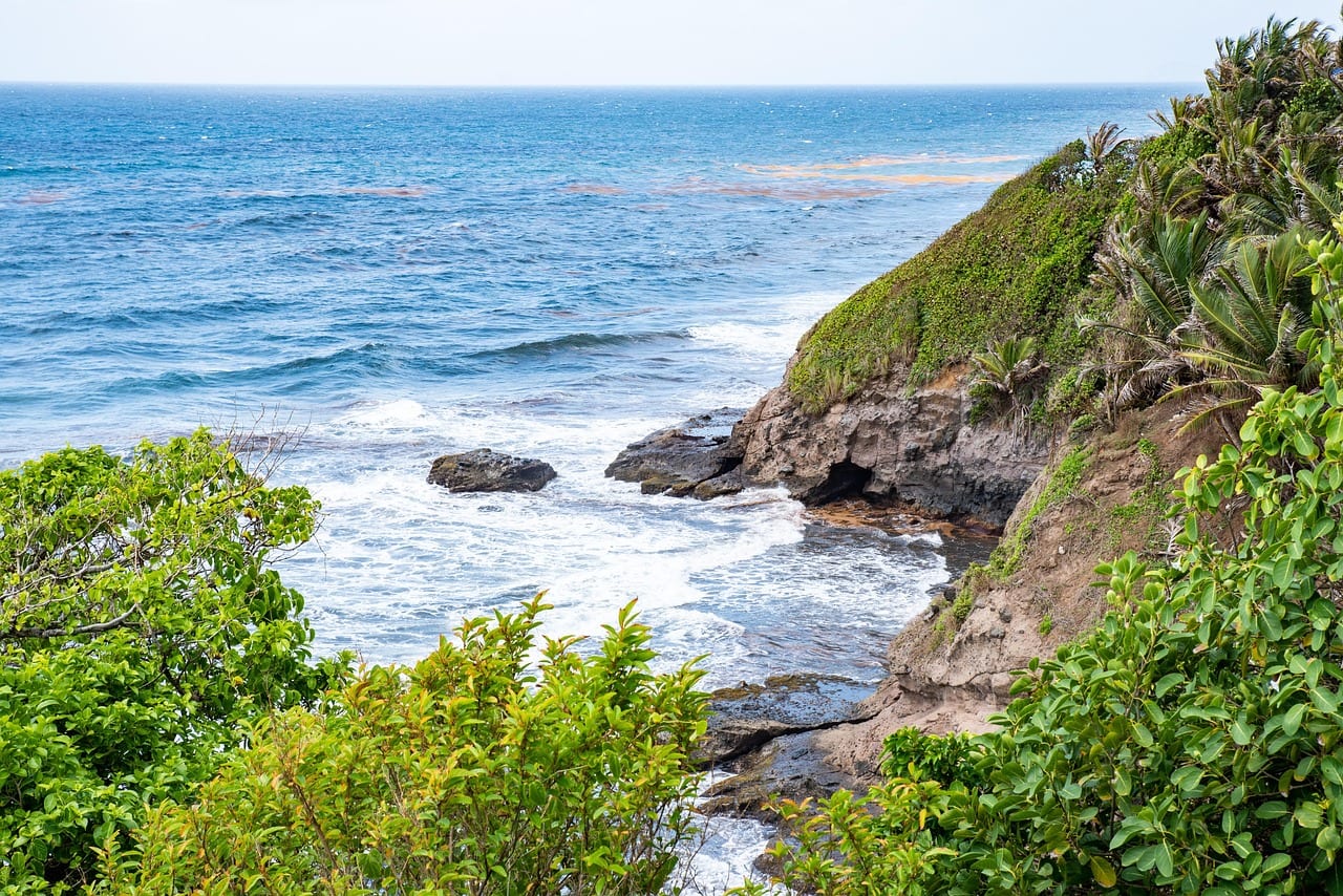 cave in St. Vincent with crashing waters