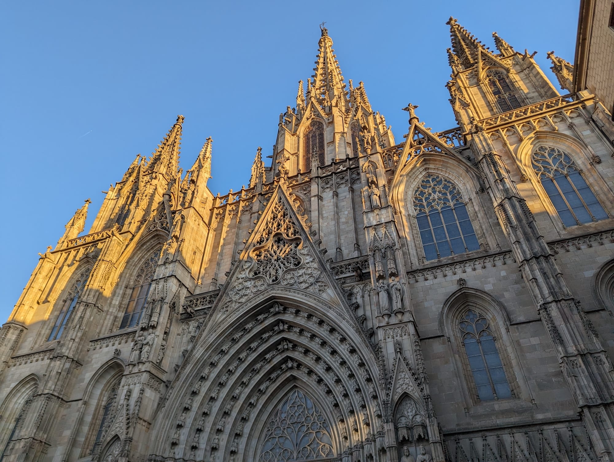 Barcelona building in sunlight