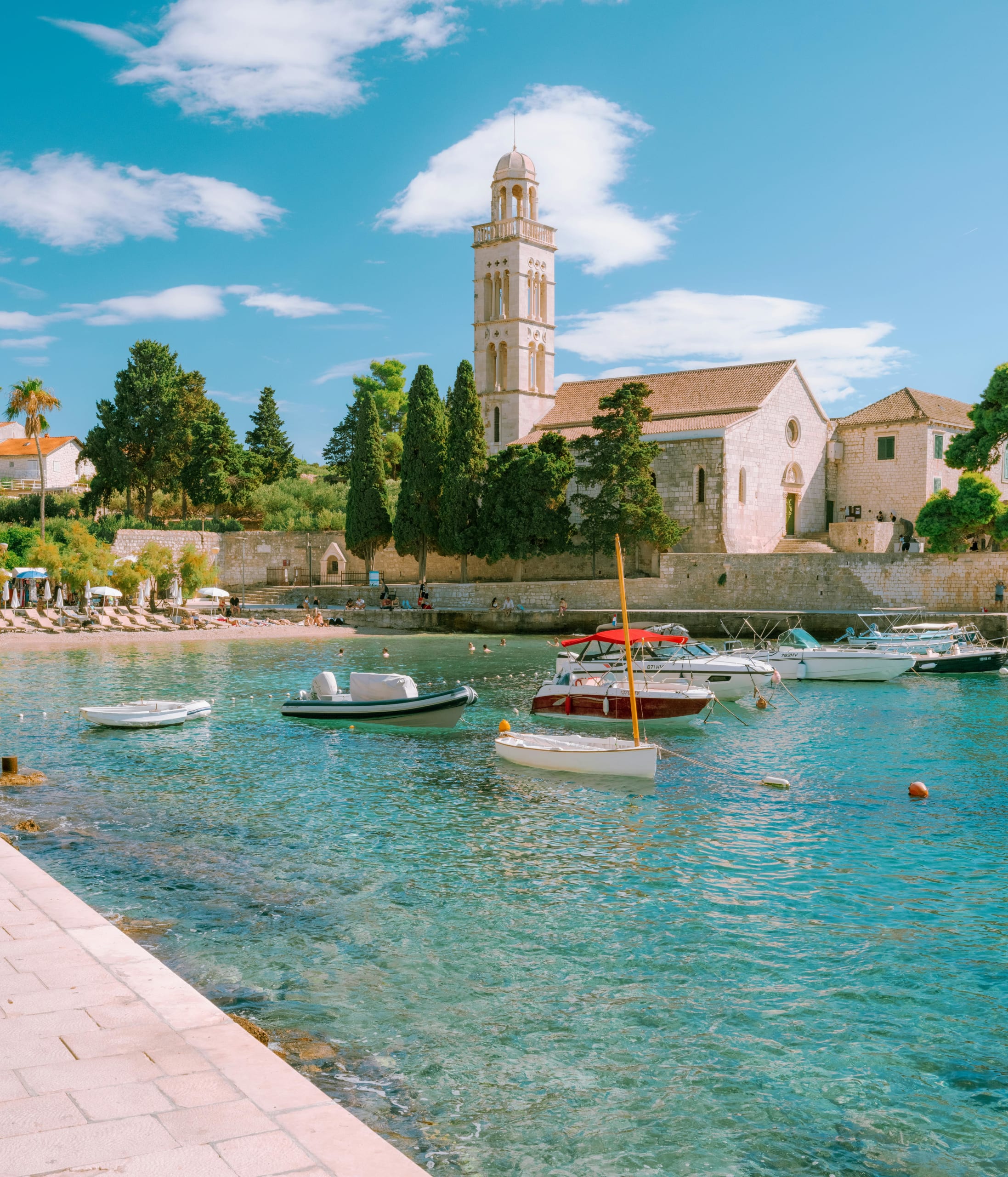 Scenic View of St. Stephen's Cathedral in Hvar