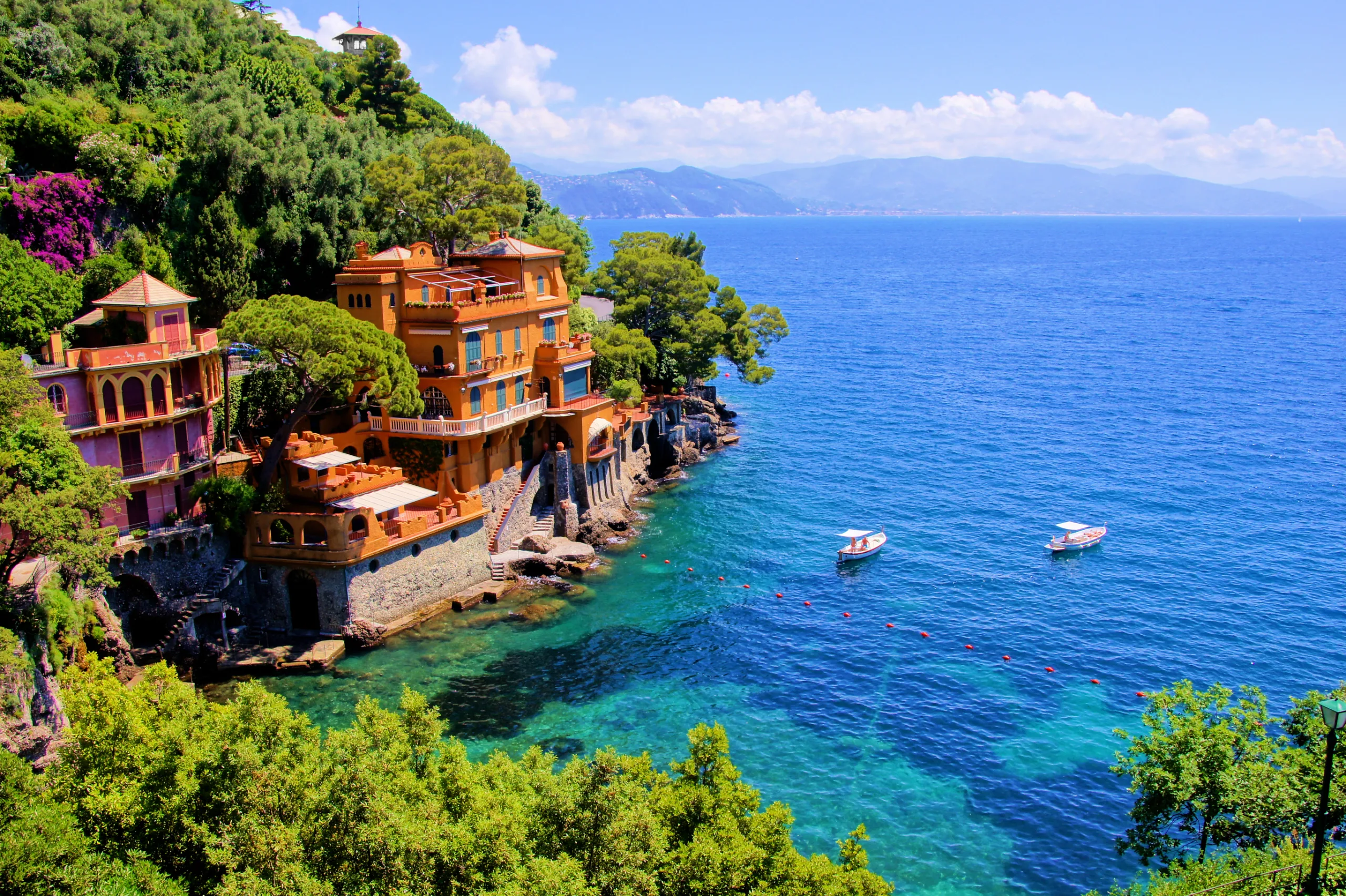 Portofino luxury. Luxury homes along the Italian coast at Portofino