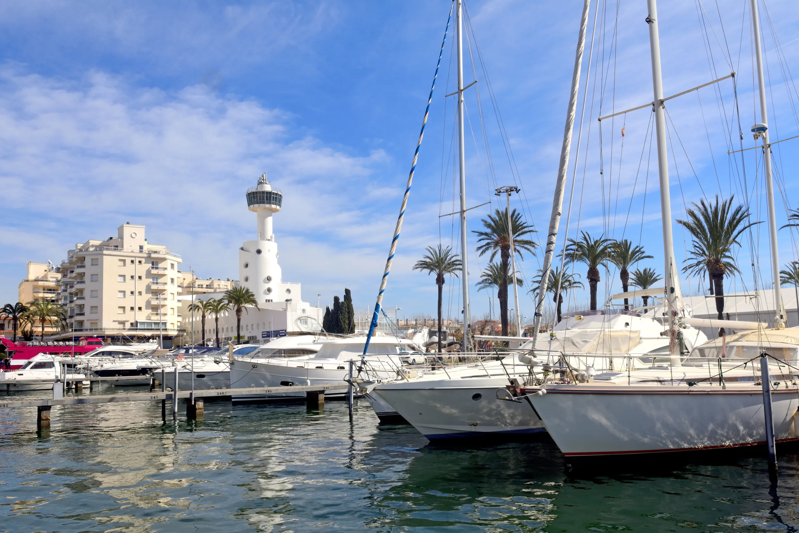 View of the Marina of Empuriabrava in Girona province,Catalonia, Spain