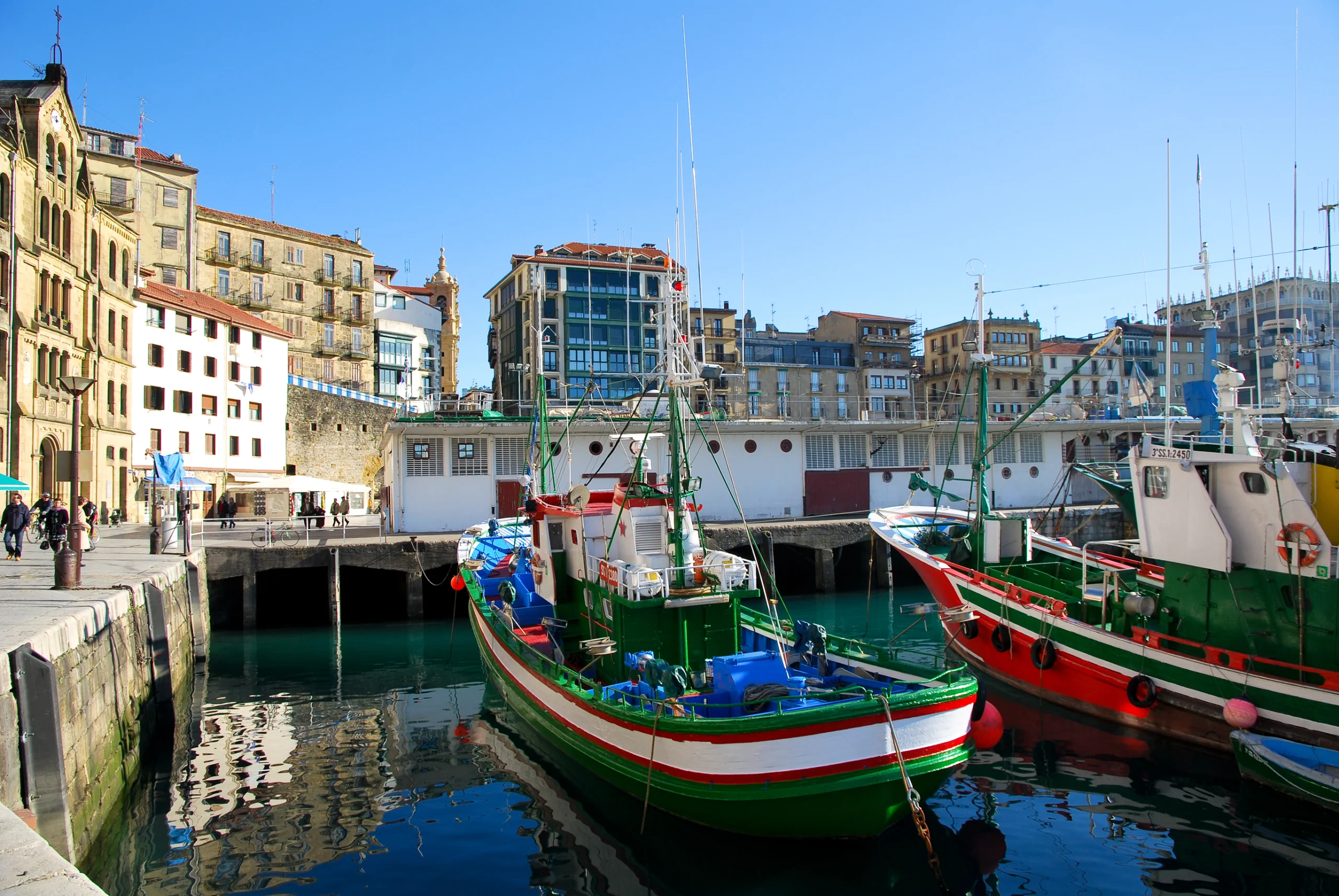In the harbour of San Sebastian.