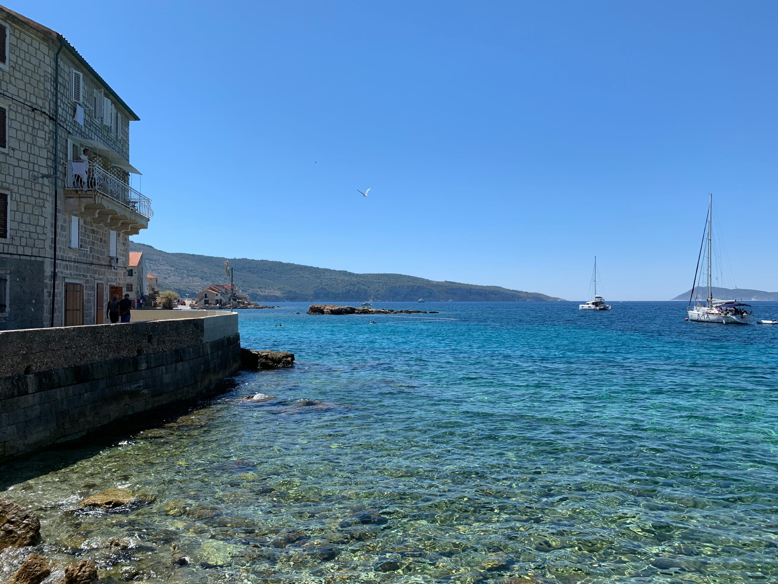 cyrstal clear water in Vis, Croatia