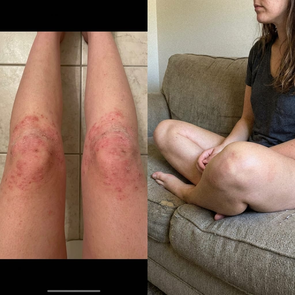 Before and after eczema treatment