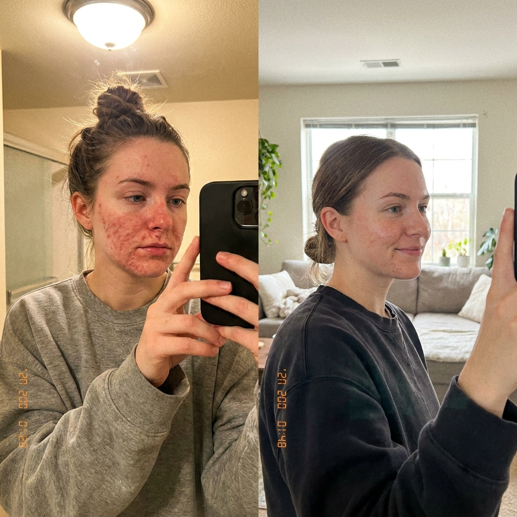 Before and after eczema treatment