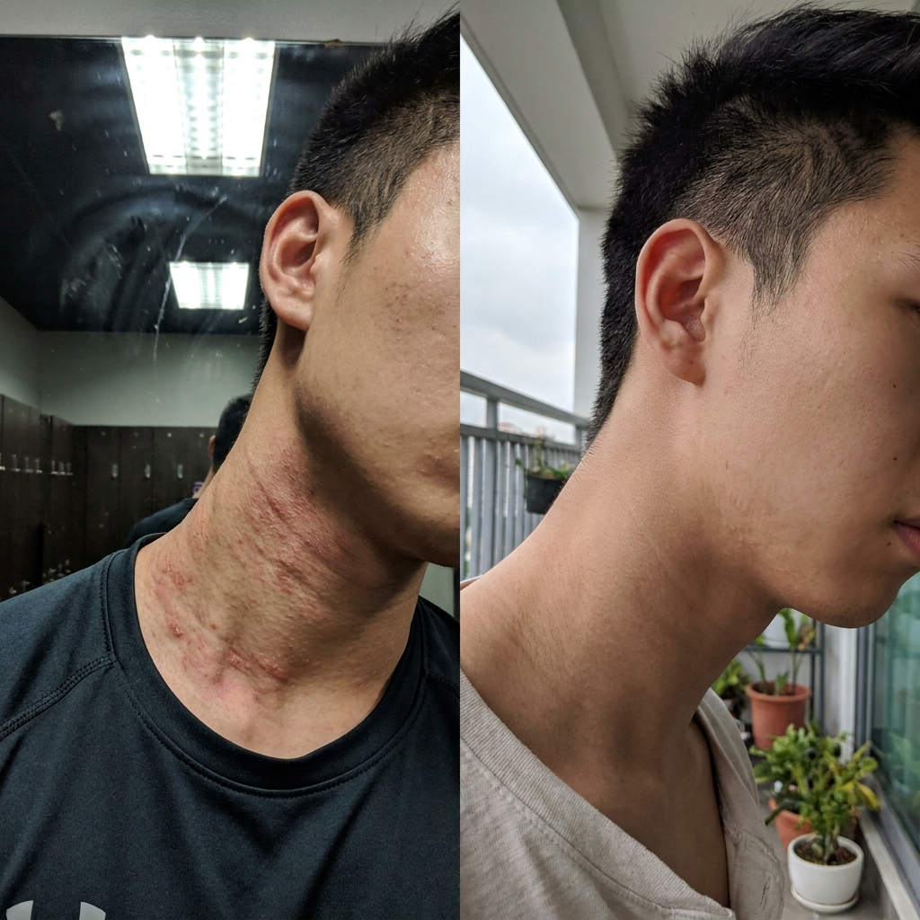 Before and after eczema treatment