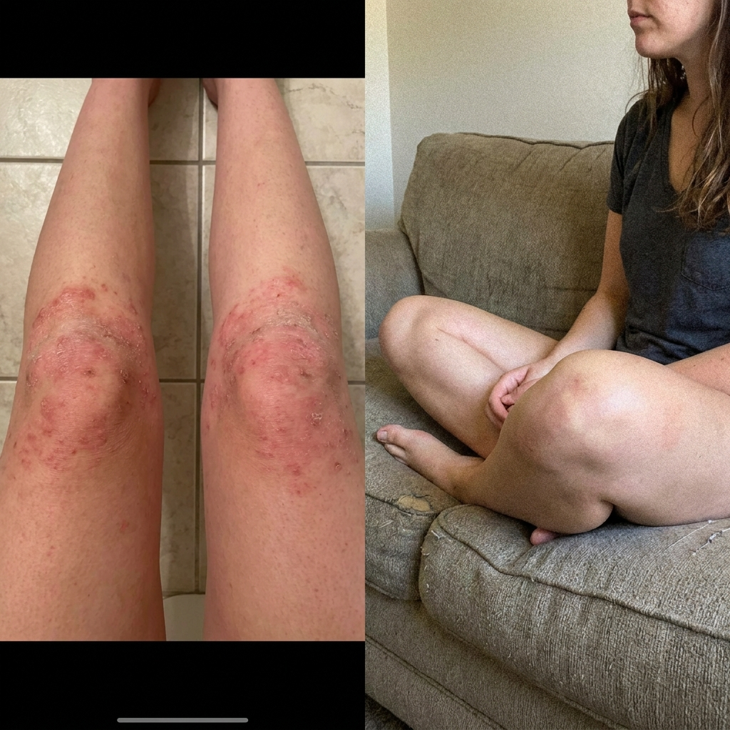 Before and after eczema treatment
