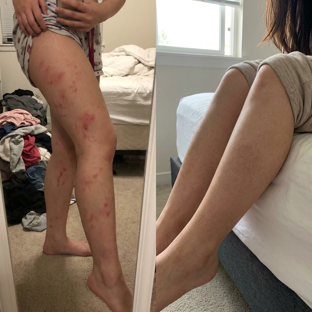 Before and after eczema treatment