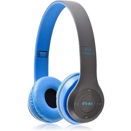 P47 Wireless Bluetooth Foldable Headphones-Blue