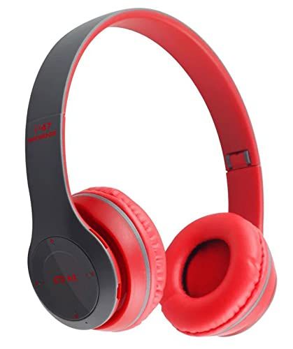 P47 Wireless Bluetooth Foldable Headphones - Red