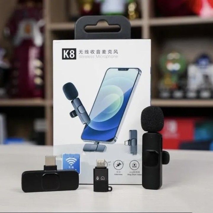 Best K8 Wireless Collar Mic Wireless Single/Double Microphone For Interview, Vlogging & Podcast - view 3
