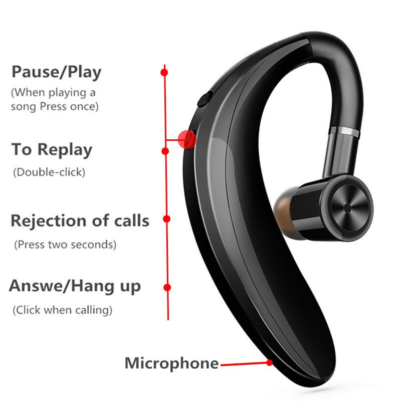 Business S109 Wireless Bluetooth Headset - CSR Noise Control Hands-Free Earphone - view 4