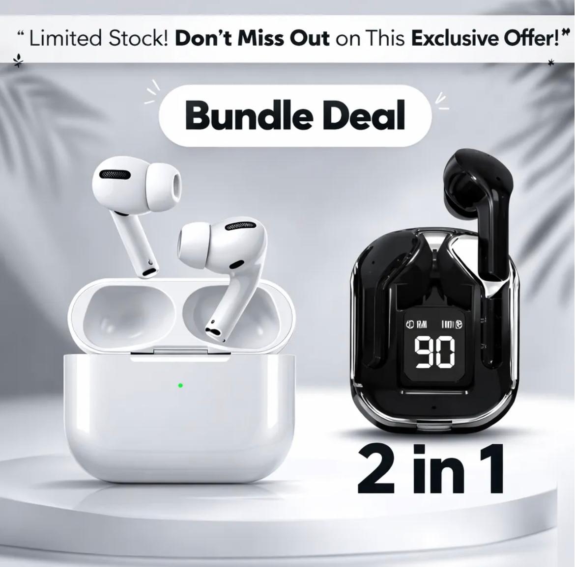 Bundle Offer for AirPro 2nd Gen Earbuds and Air 31 TWS Transparent Earbuds