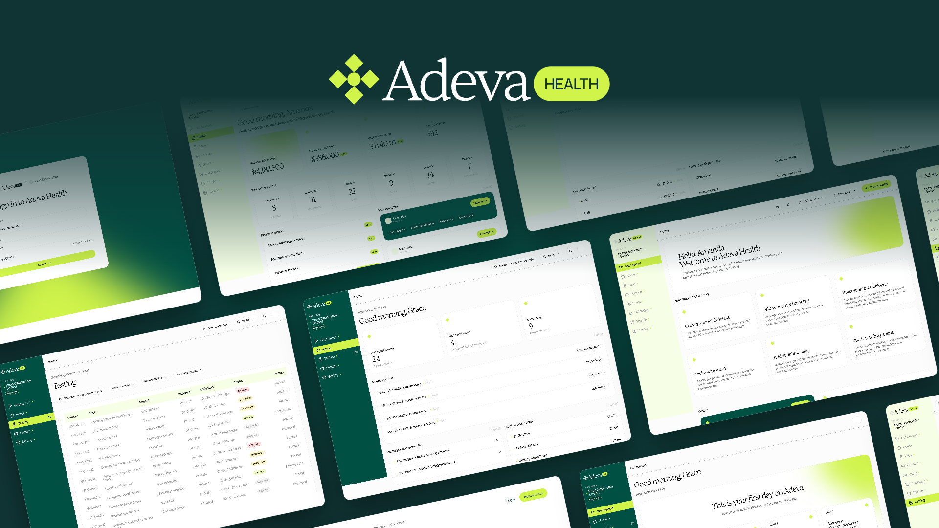 Adeva Health brand, website and product
