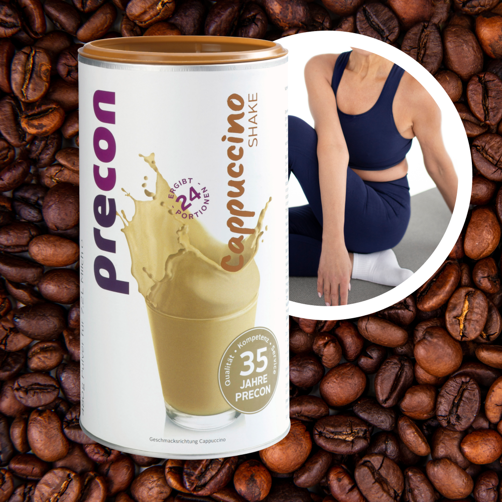 Cappuccino Shake, Abnehmshake, Koffein Eiweiß Shake, Diät Shake, Abnehmen mit Shakes, Mahlzeitenersatz, Diätshake, Eiweisshake zum Abnehmen, Precon