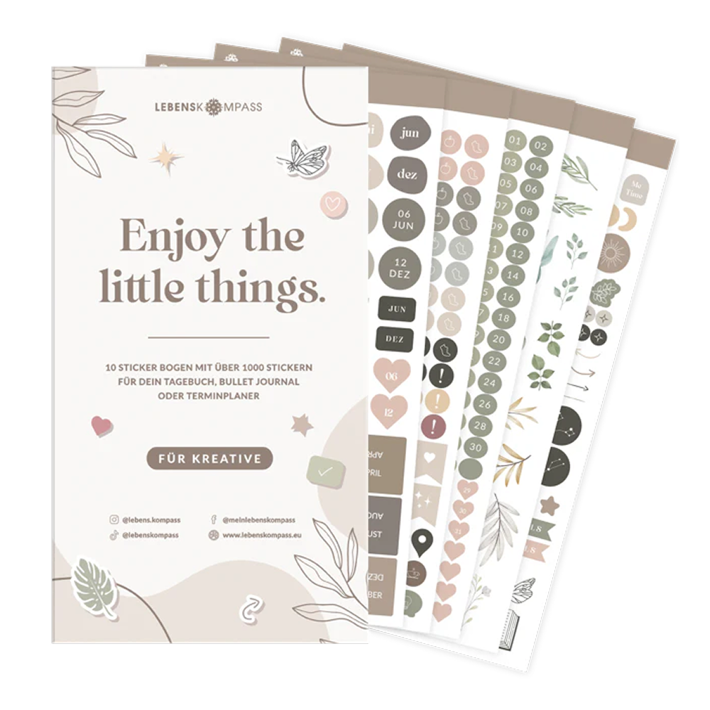 Sticker Set für Kalender & Bullet Journaling mit Über 1000 Sticker von Lebenskompass