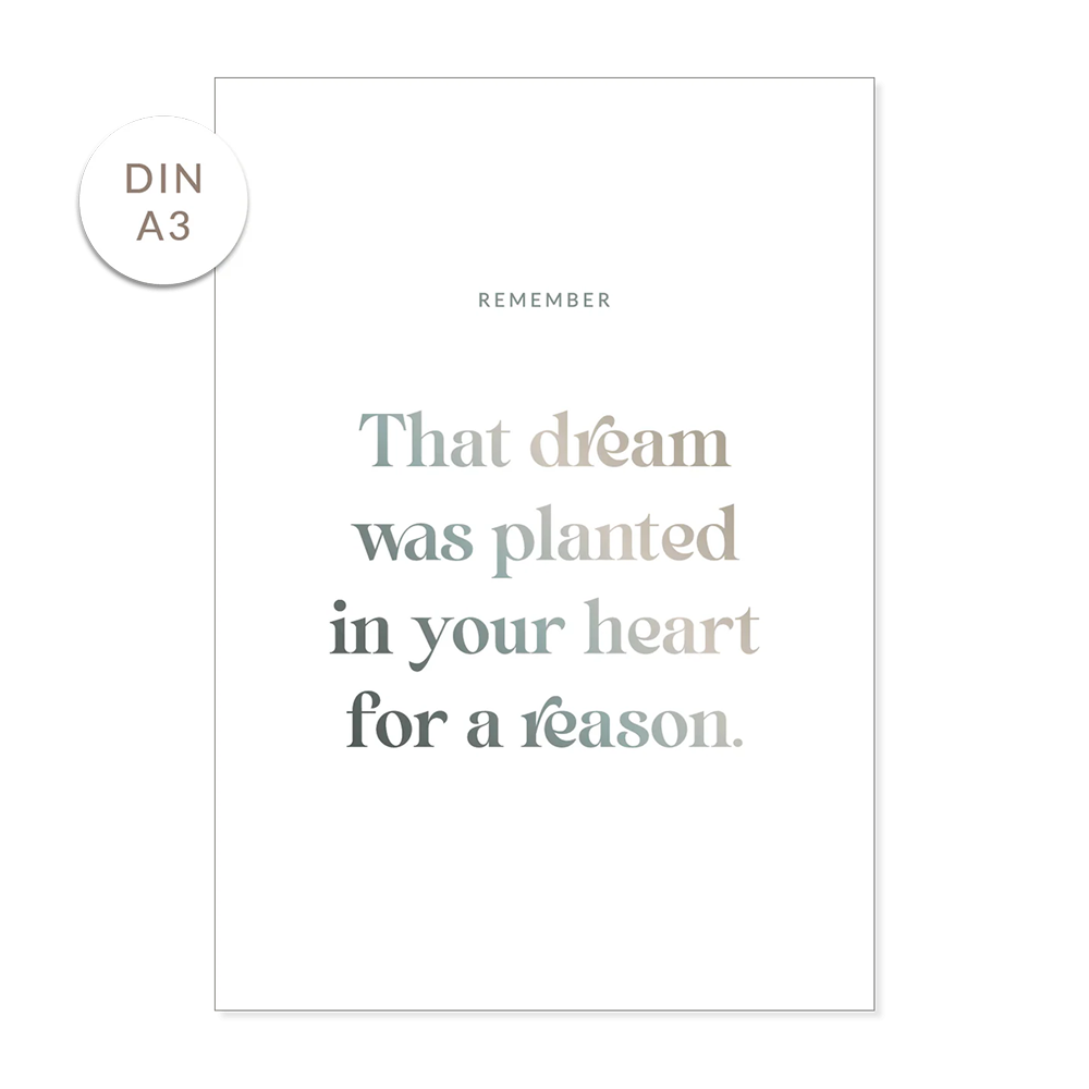 Achtsame Poster in DIN A3 30x42 cm für Ruhe und Inspiration in schönen Grüntönen von Lebenskompass - Poster bestellen, Kunstdrucke, Wandposter