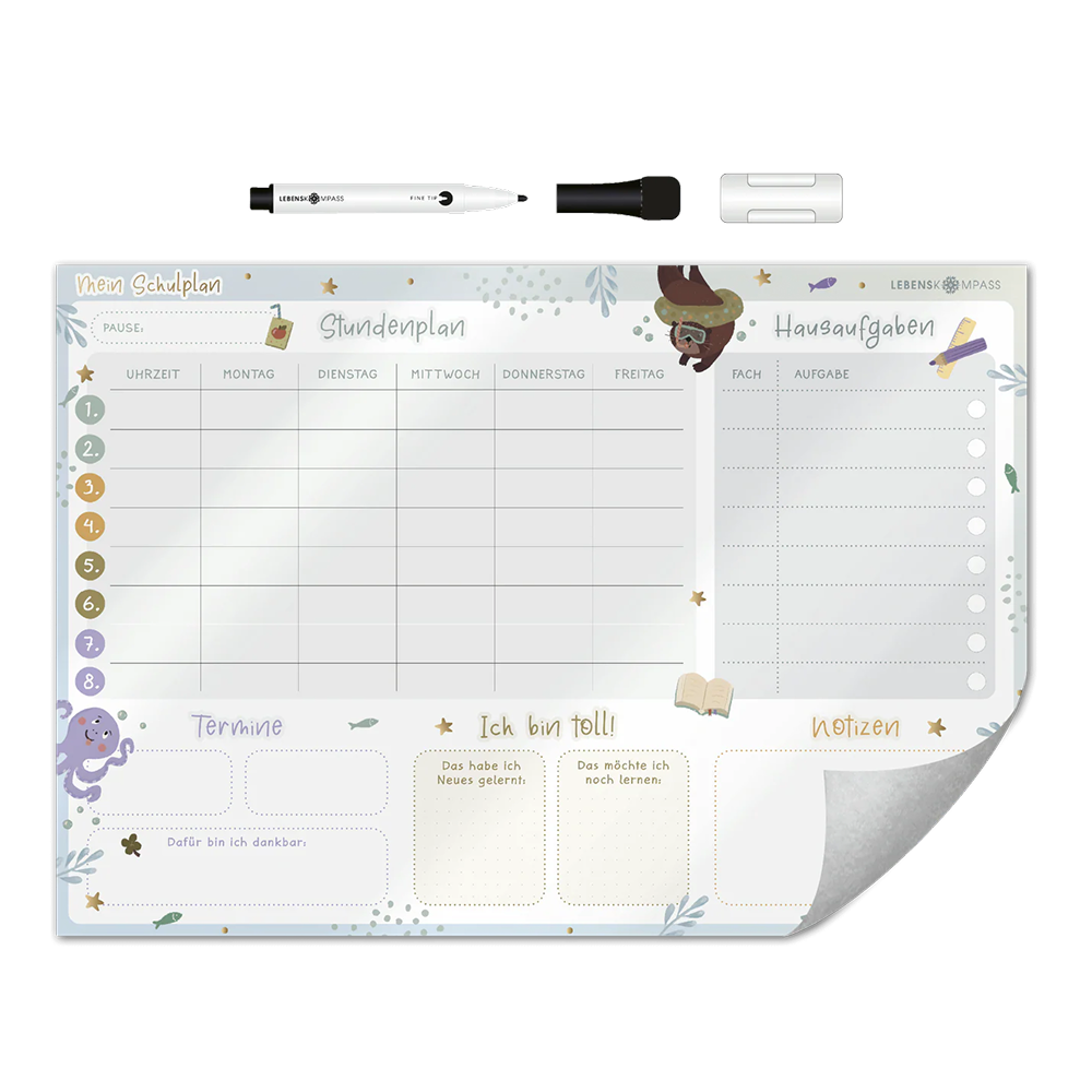 Klebetafel für Kinder – Flexible Planung & Struktur im Familienalltag von Lebenskompass - FlexiPlan für Kinder, Wochenplaner, Familienplaner