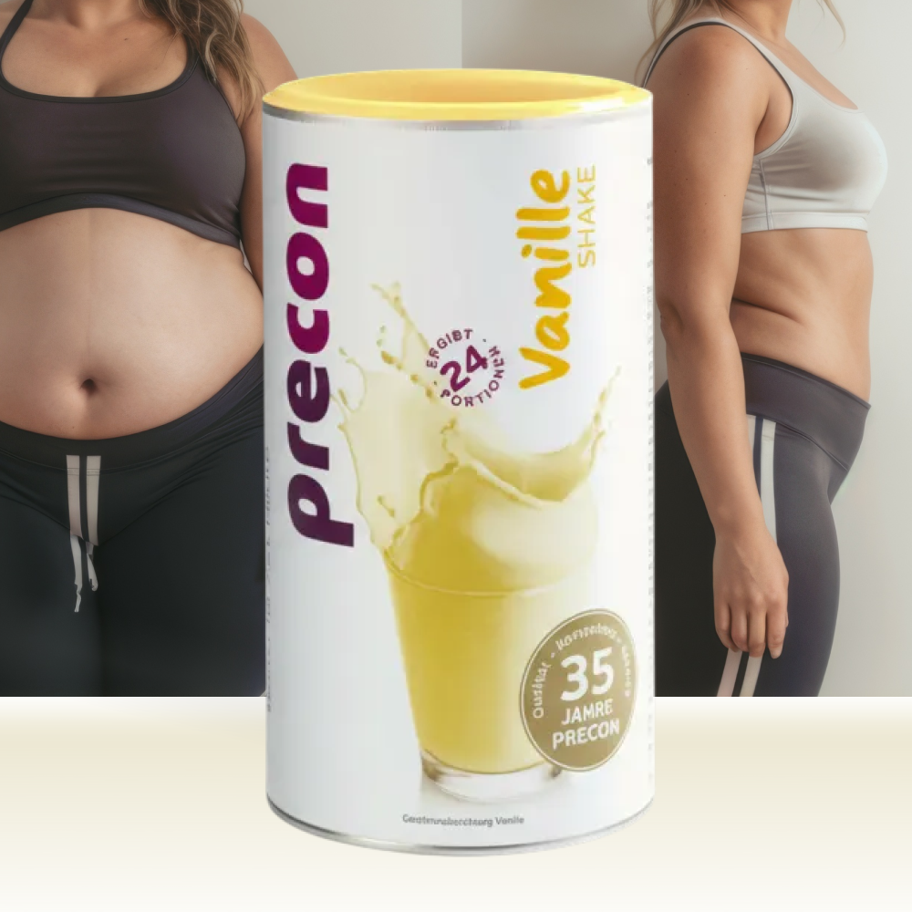 Precon Shake Vanille, Mahlzeit ersetzen, Low Calorie Diätshake, Abnehm Shake, Vanille Proteinshake, Diäten, Body Recomposition, Gesund Diäten, Precon